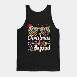 Christmas In July Squad Sunglasses Summer Beach Funny Xmas Tank Top